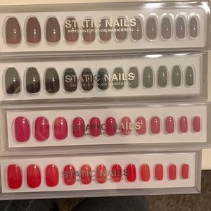 Static nails pop-on reusable manicure & glue
